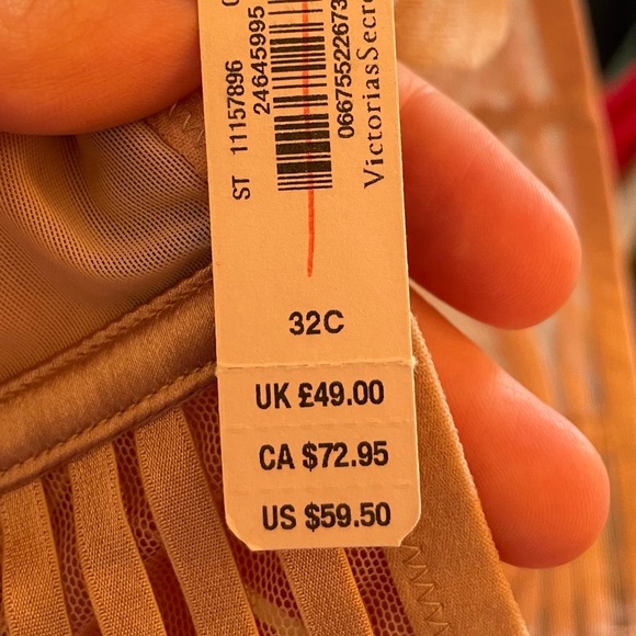 NWT Victorias Secret nude color mesh bra 32C - Picture 3 of 12
